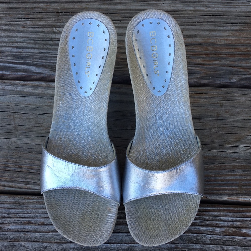 BCBGirls Silver Wedges